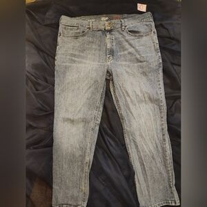 Men's light wash denim skinny jeans